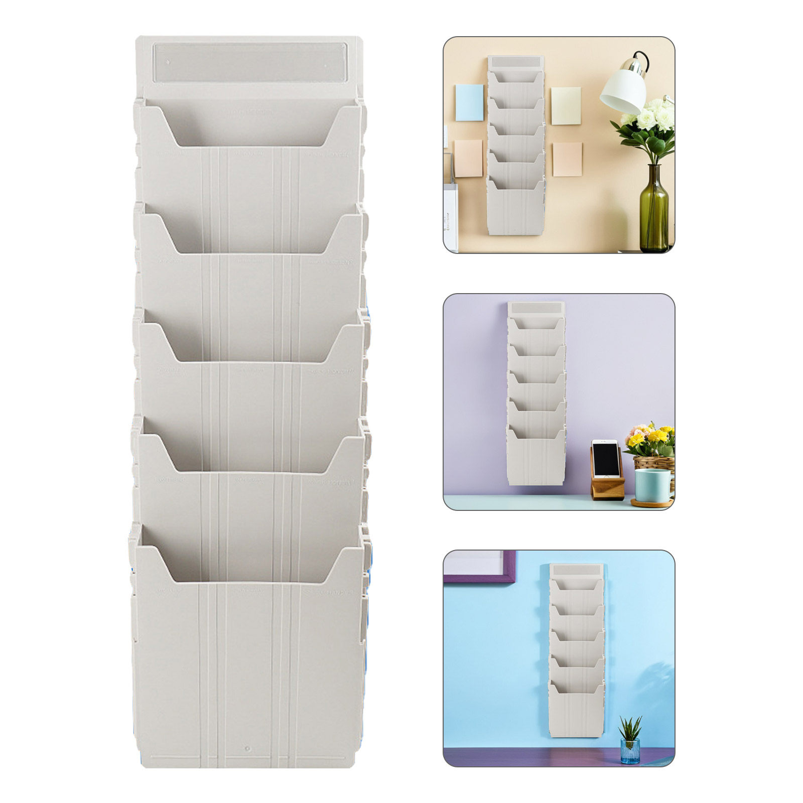Magazine Holder Rack - Suporte de revistas para parede, expansível,