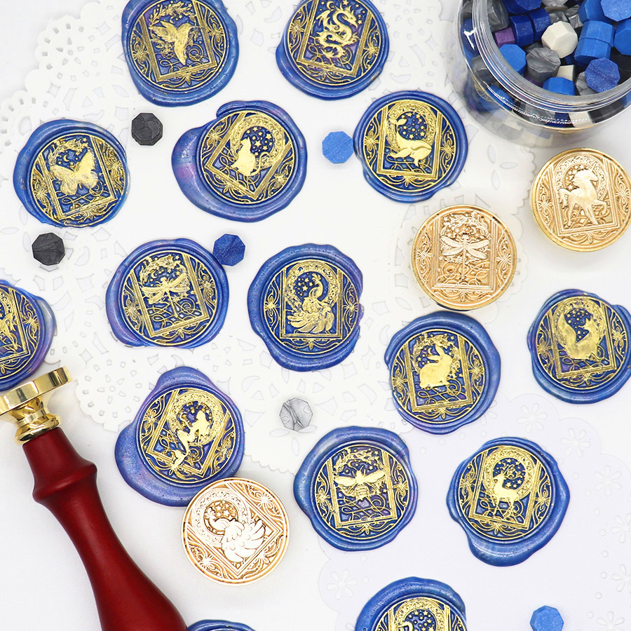 Wax Seal Stamp Set - Céu animal selo de cera selo