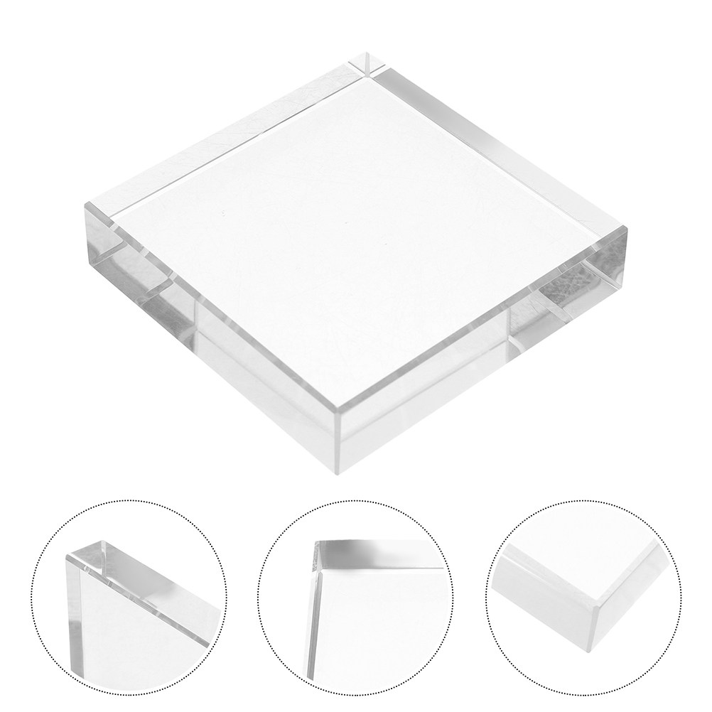 Paper Weight Crystal - Peso de Papel Quadrado de Cristal