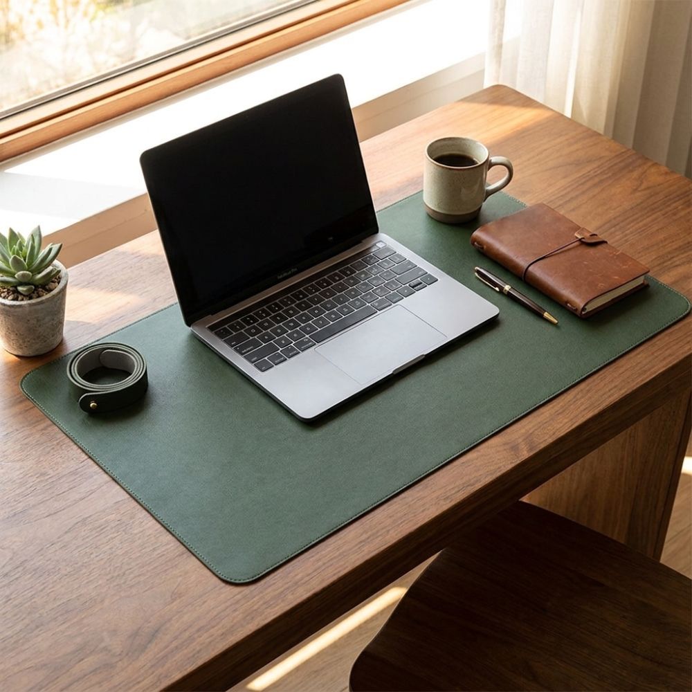 Tapete de mesa de couro sintét - Leather Desk Pad avaliação e preço
