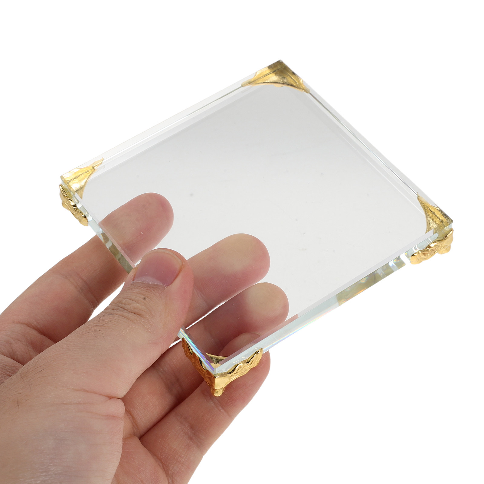 Peso de papel de cristal quadr - Paper Weight Crystal avaliação e preço